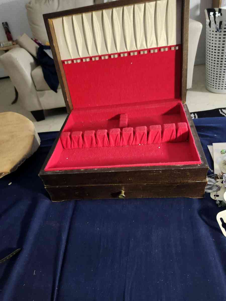 Vintage silverware chest