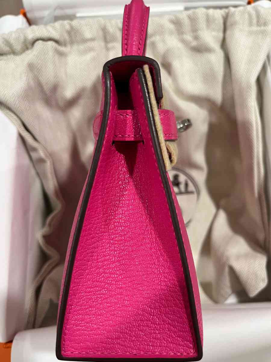 Hermes Mini Kelly 18cm Chevre Pink