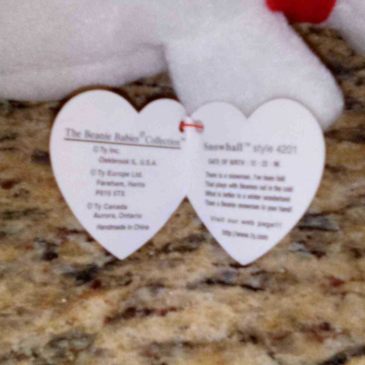 ty SNOWBALL Rare Limited edition beenie baby