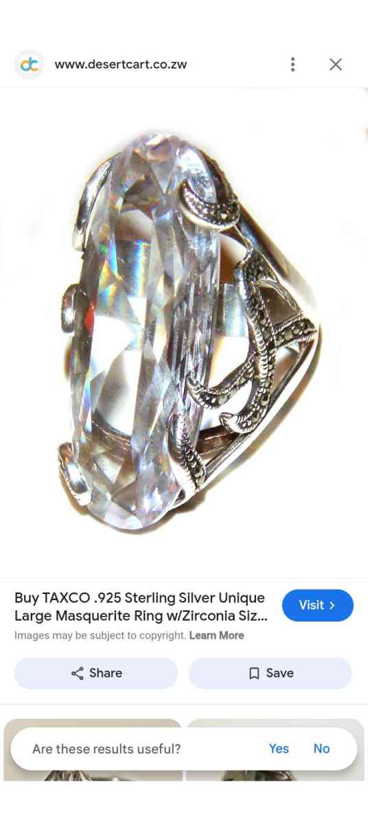 Taxco 925 silver Masquarite ring