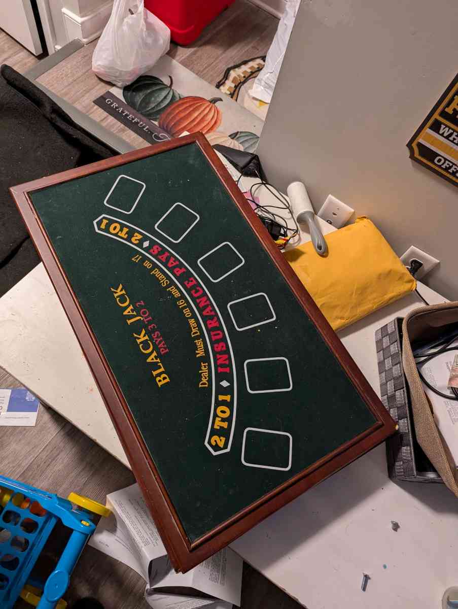 blackjack 2in poker and roulette table
