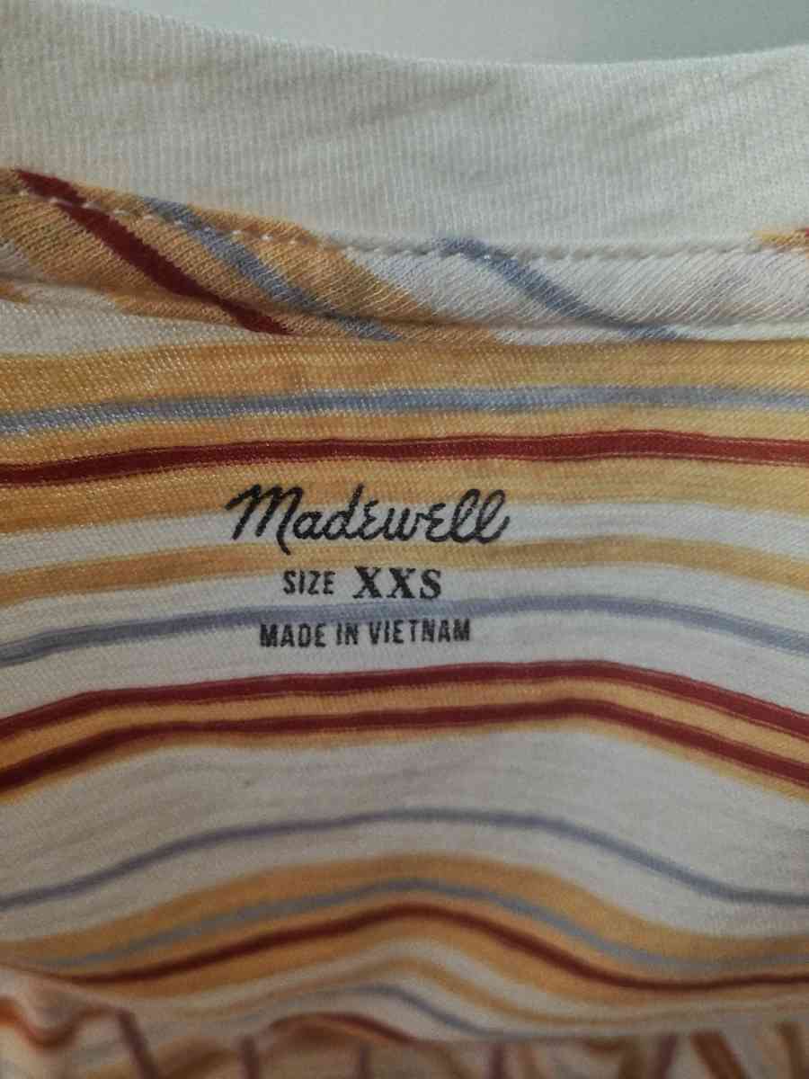Madewell Fieldgate VNeck Striped Picket Tank Top Size XXSL N
