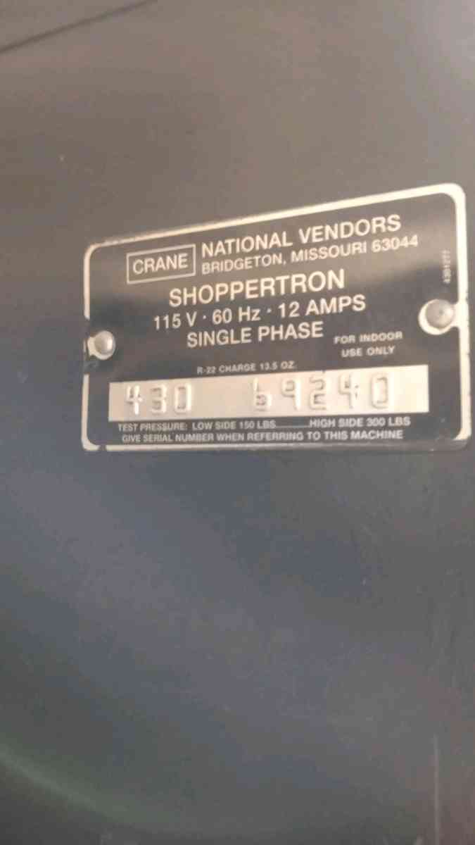 Crane Shoppertron 430 Vending Machine - Decatur, Alabama - FleaMarketBay