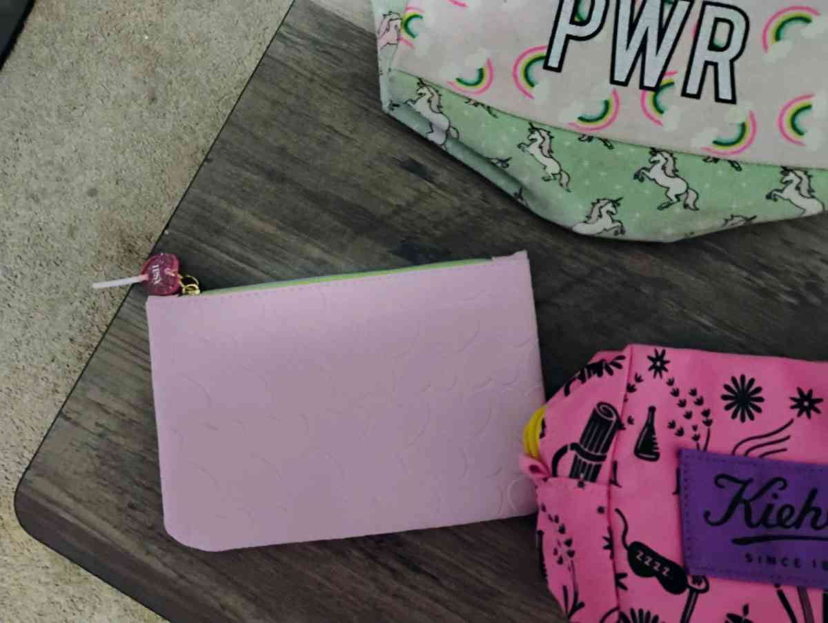 makeup bag and wallets