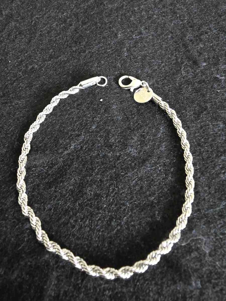 925 Sterling Silver Twisted Rope Bracelet - Simsbury, Connecticut - FleaMarketBay