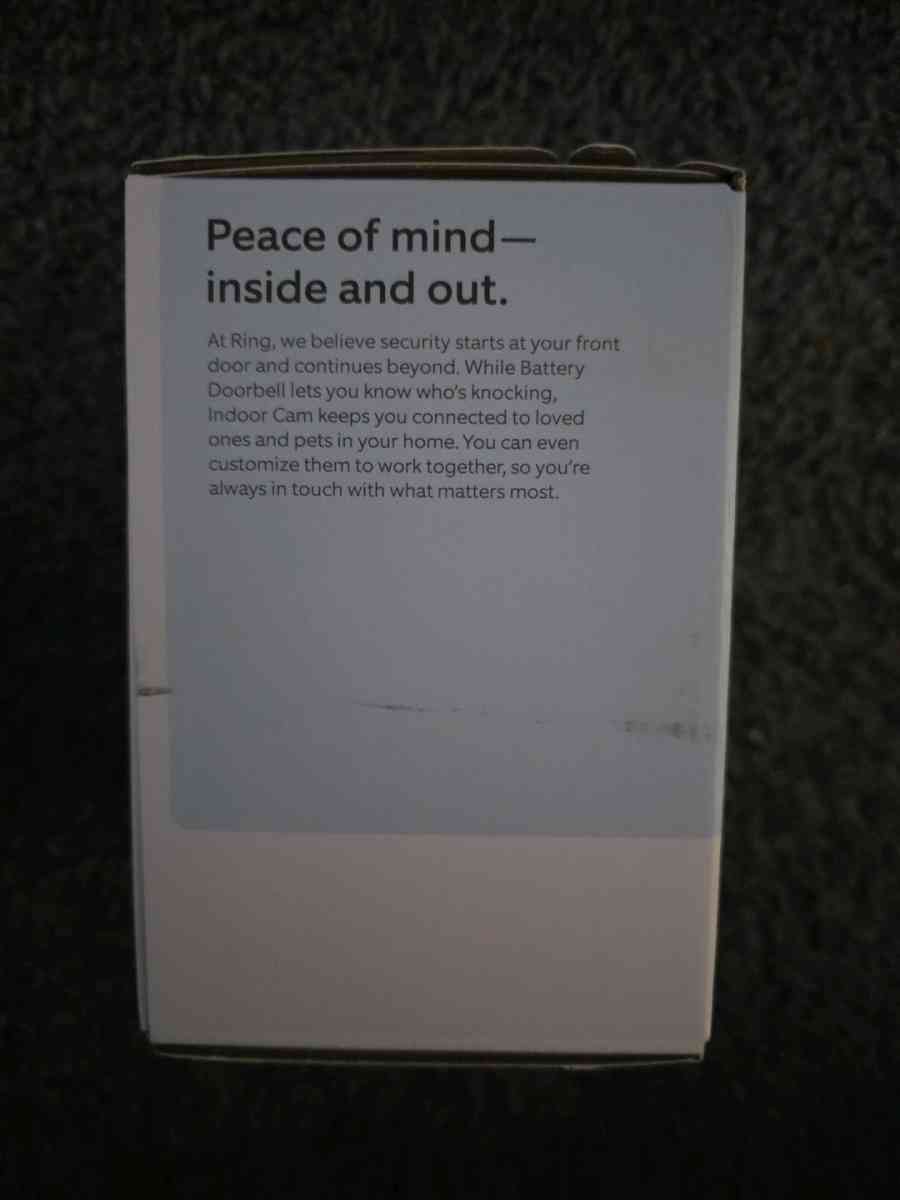 Ring Battery Doorbell And Indoor Cam open seal