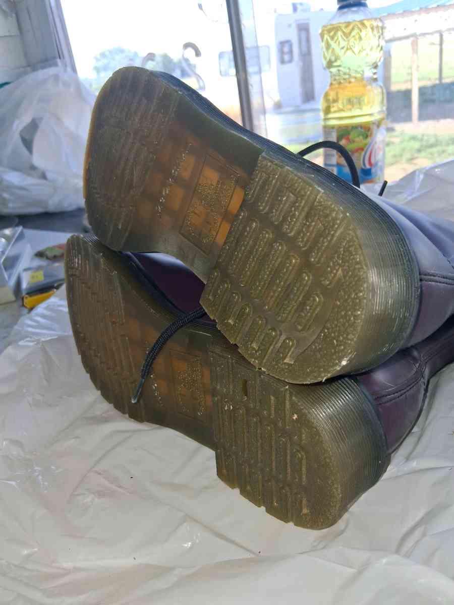 ladies size 7 Doc Martin purple boots