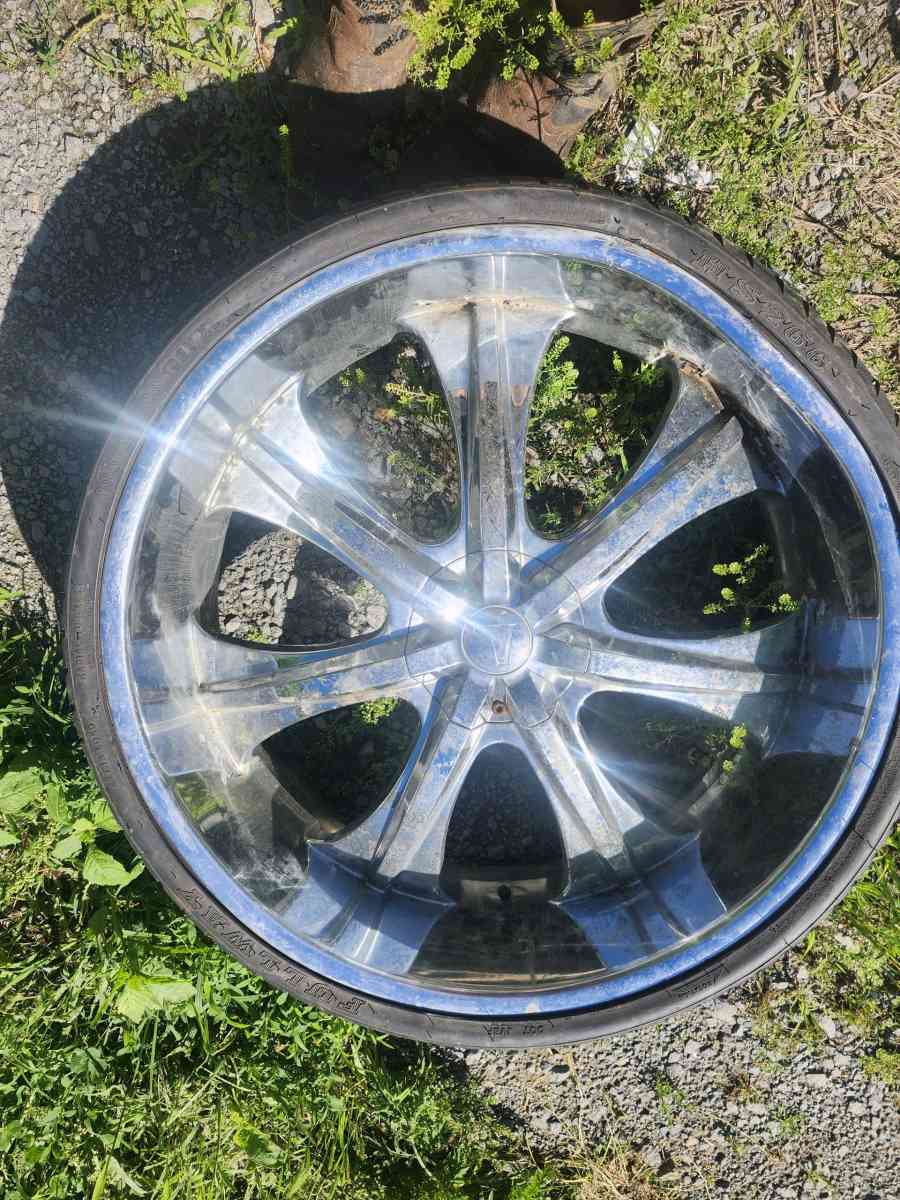 28 inch chrome wheels and tires