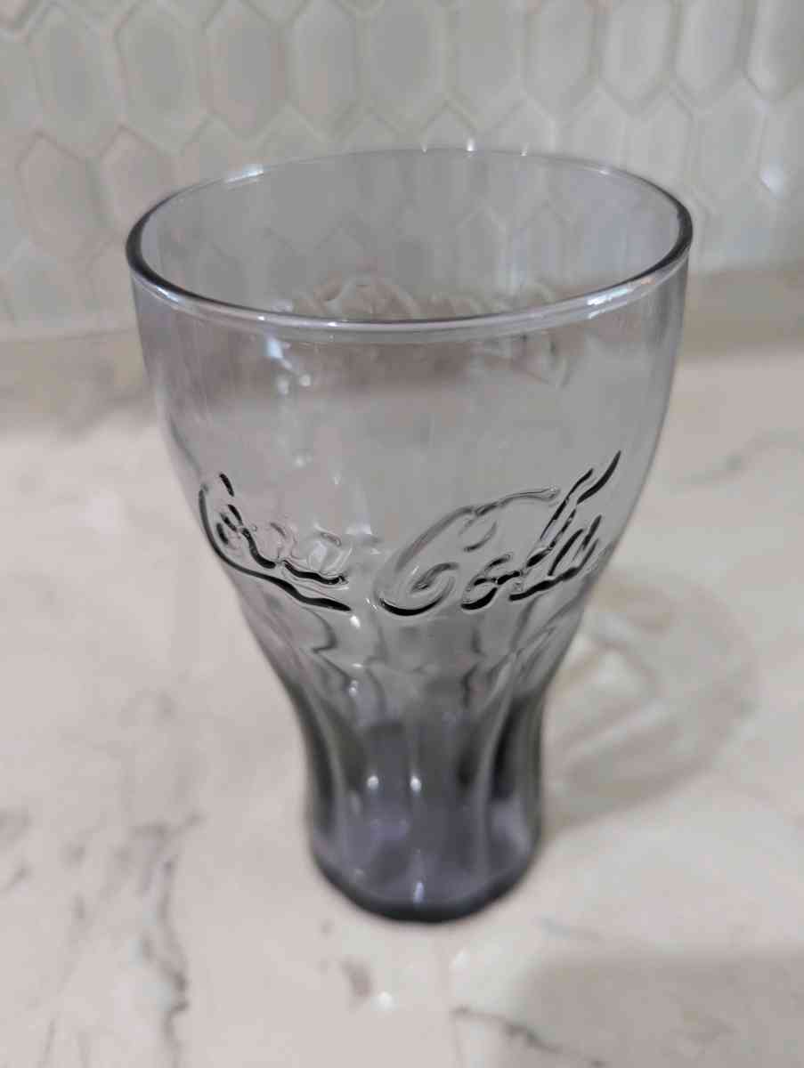 Pair of Purple CocaCola Glasses