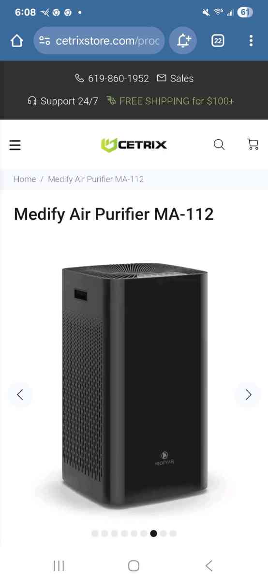 Medify Air MA112 MedicalGrade HEPA Air Purifier for Large - Hamilton, Ohio - FleaMarketBay
