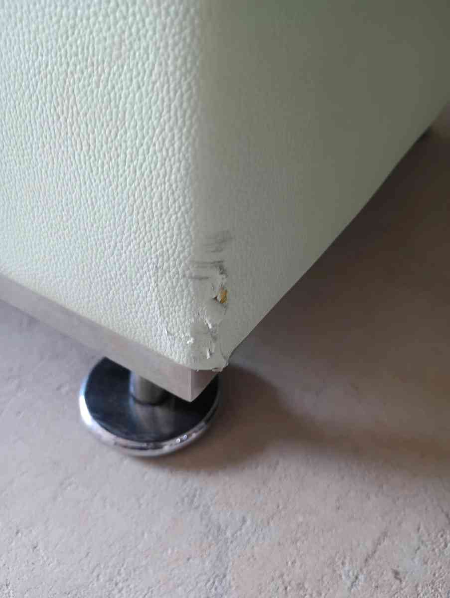 Celadon color Leather couch  FREE DELIVERY IF NEEDED