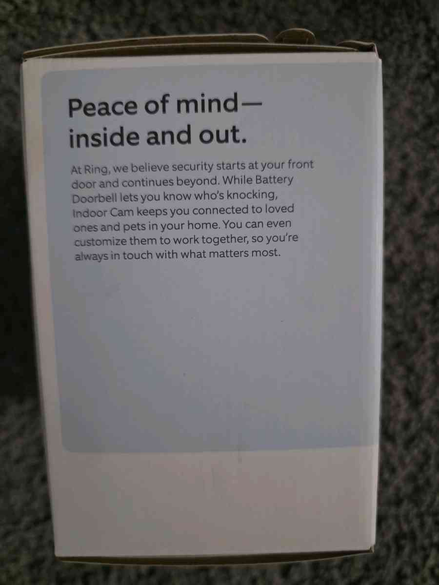 Ring Battery Doorbell And Indoor Cam