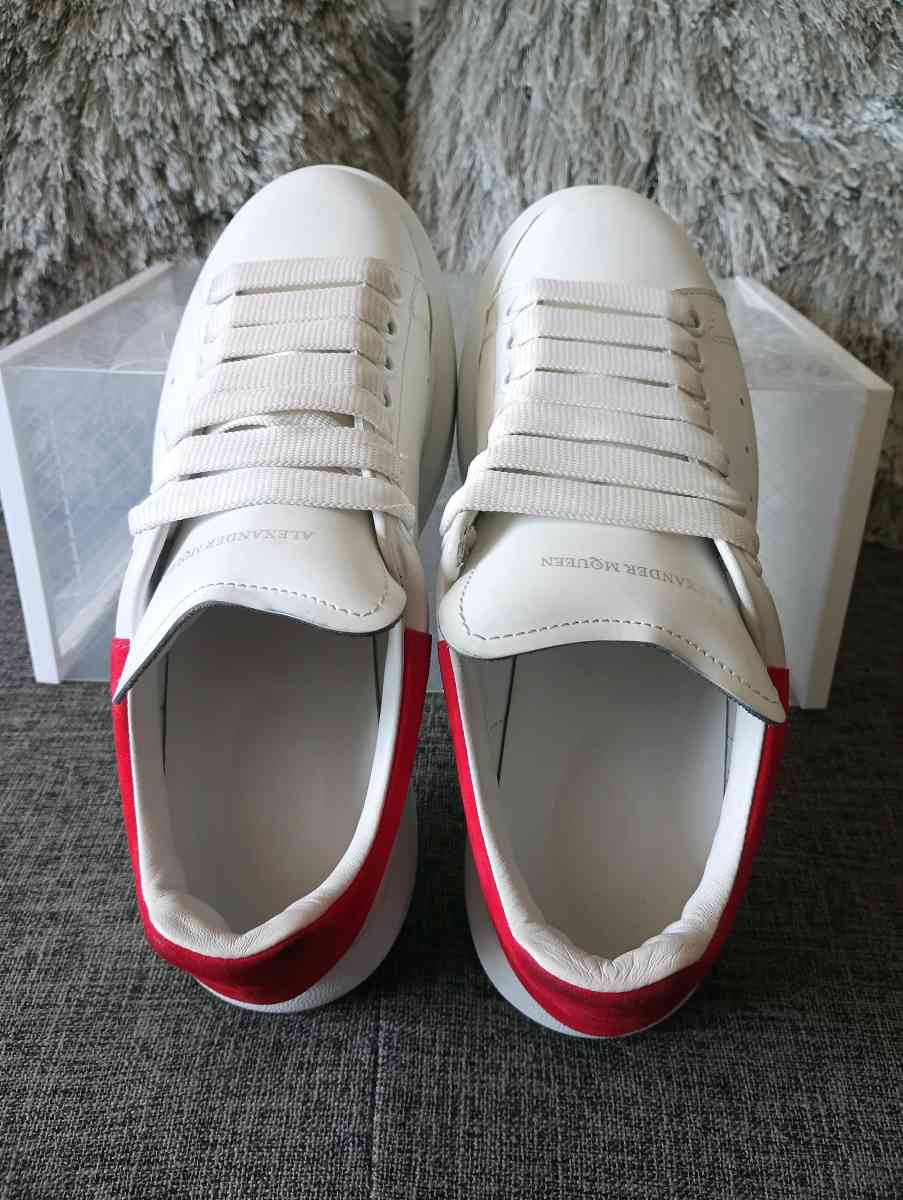 Alexander McQueen White Leather Sneakers 462214 size US 85 f