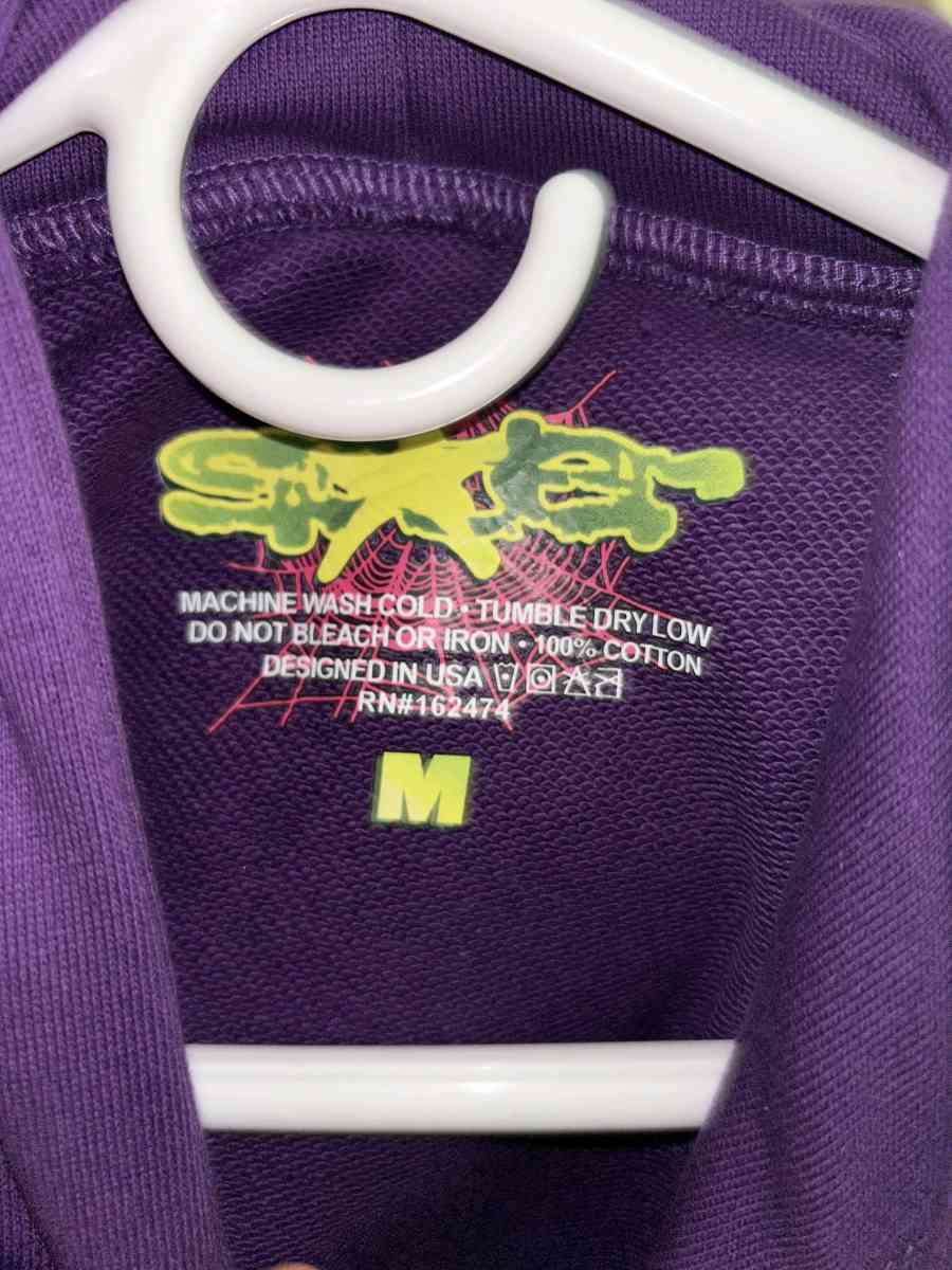 Purple sp5der hoodie