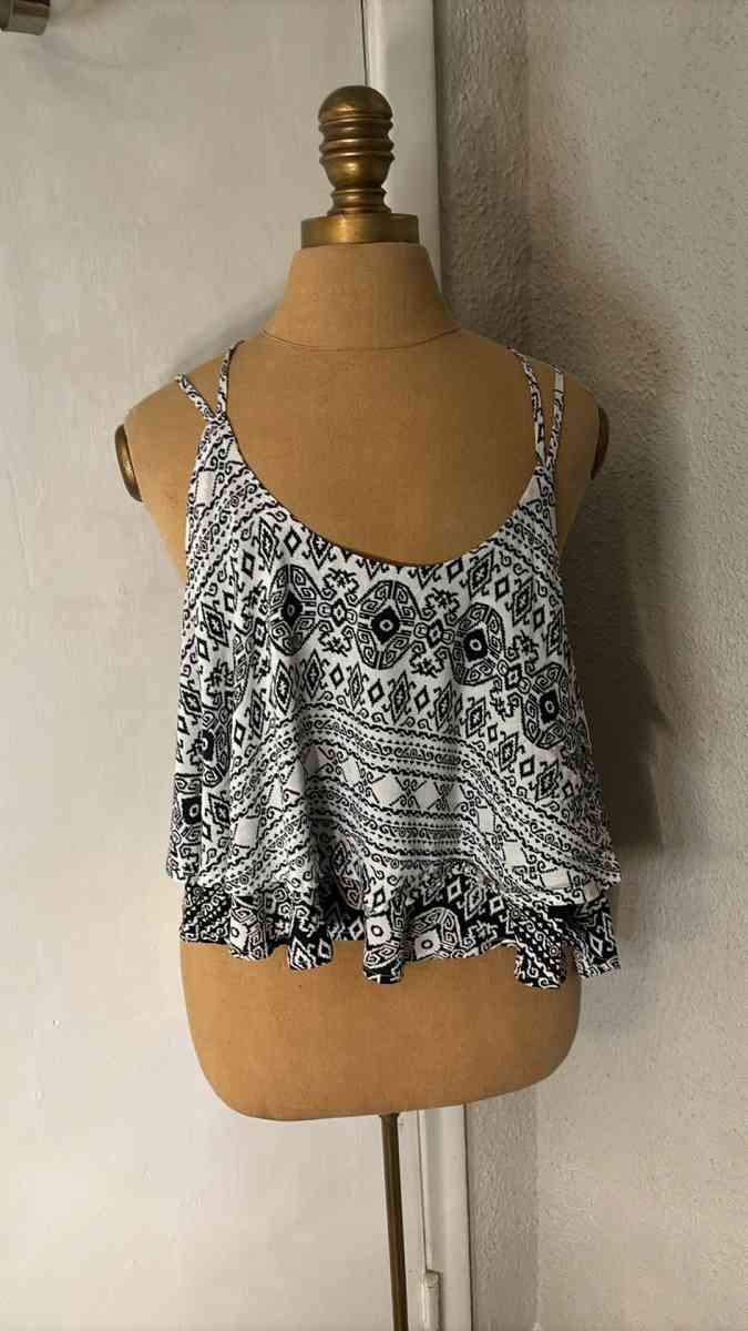LATISTE Sun Dial Crop Top Tank M Party Festival Boho