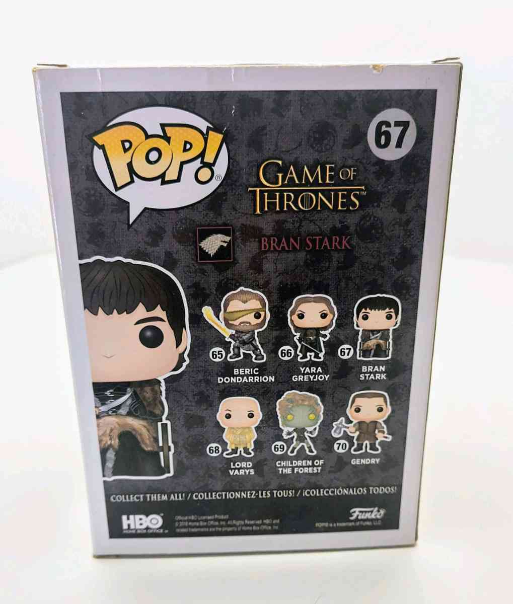 Game of Thrones Bran Stark 67 Funko Pop Vinyl Figure - Norcross, Georgia - FleaMarketBay