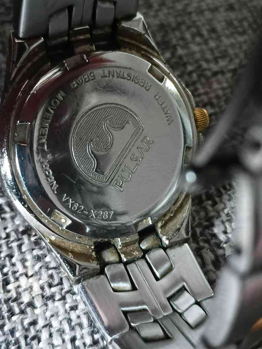 Pulsar Watch Stainless Steel Silver Gold