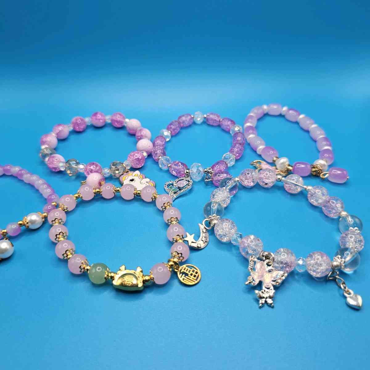 6pcs random Beaded Bracelets Handmade Jewelry for Sale