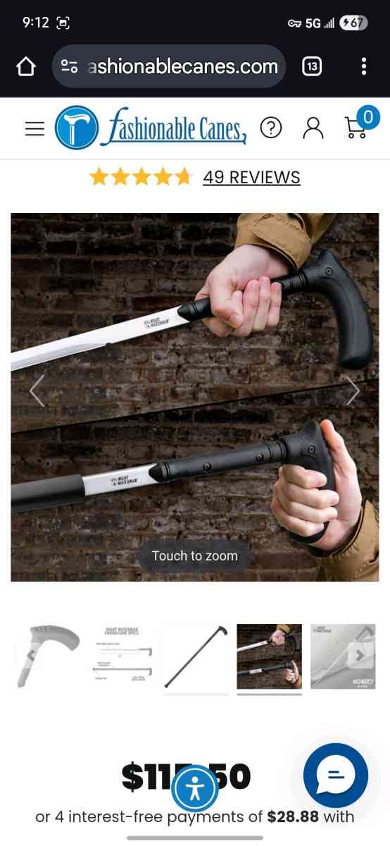 Night Watchman Sword Cane  Katana Samurai Sword - Irvington, New Jersey - FleaMarketBay