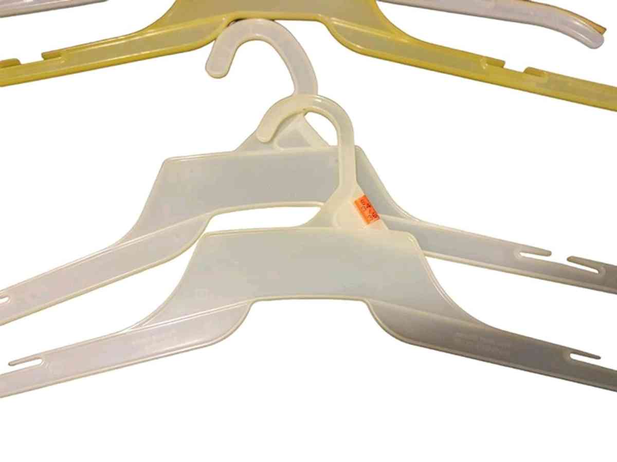 Assorted Plastic Retail Hangers Wire Hook Double Notched Shi