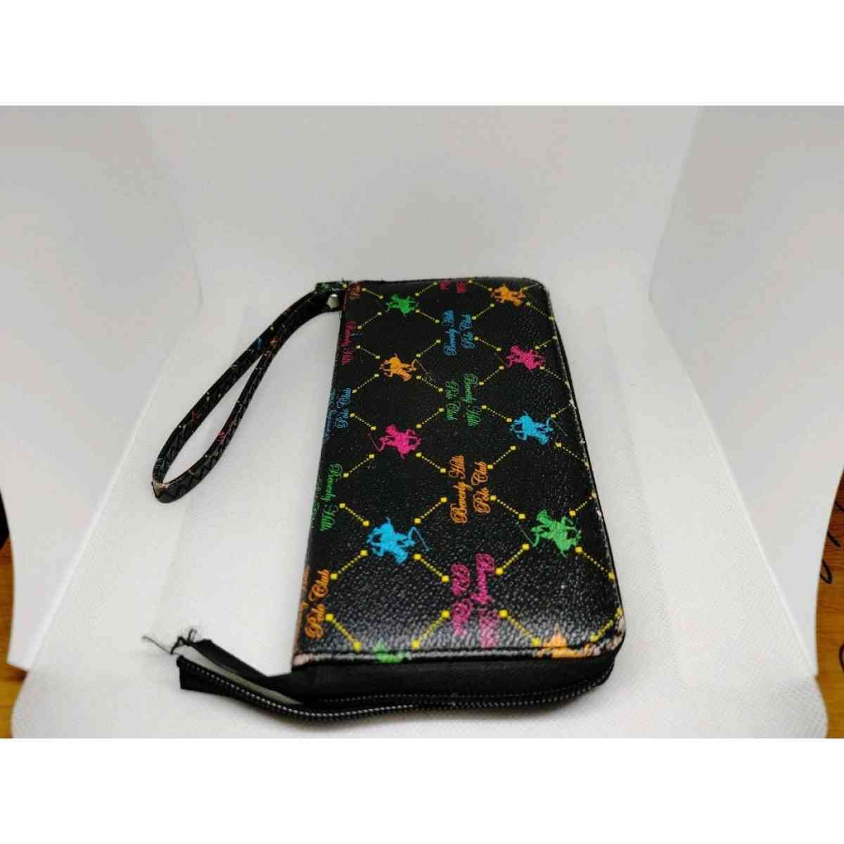 Beverly Hills Polo Club Wallet Black with bright Polo Riders