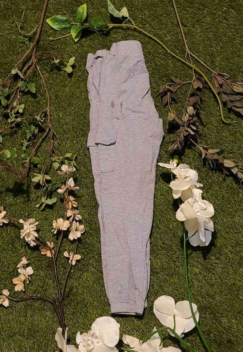 Gray Girls Cargo Pants