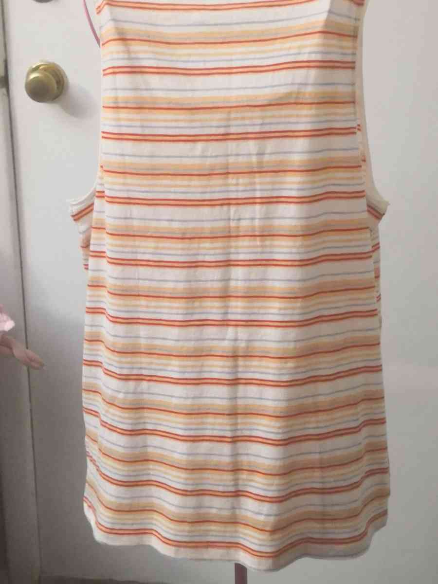Madewell Fieldgate VNeck Striped Picket Tank Top Size XXSL N