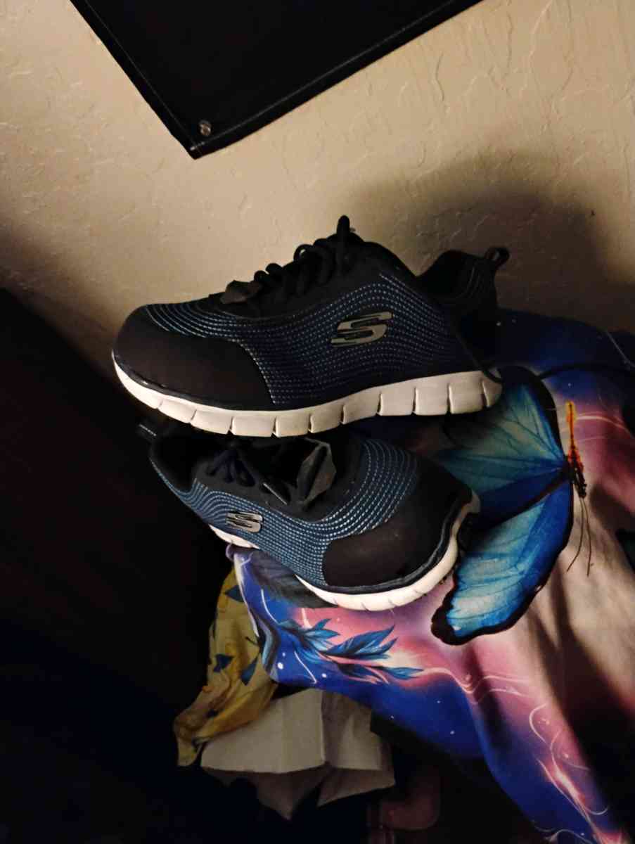 Womens Sketchers Blue Black Size75