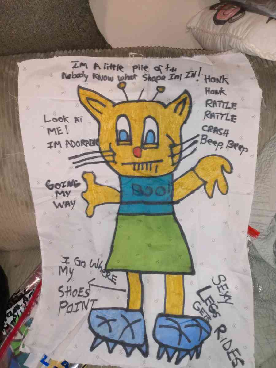 Homemade pillows with cartoons