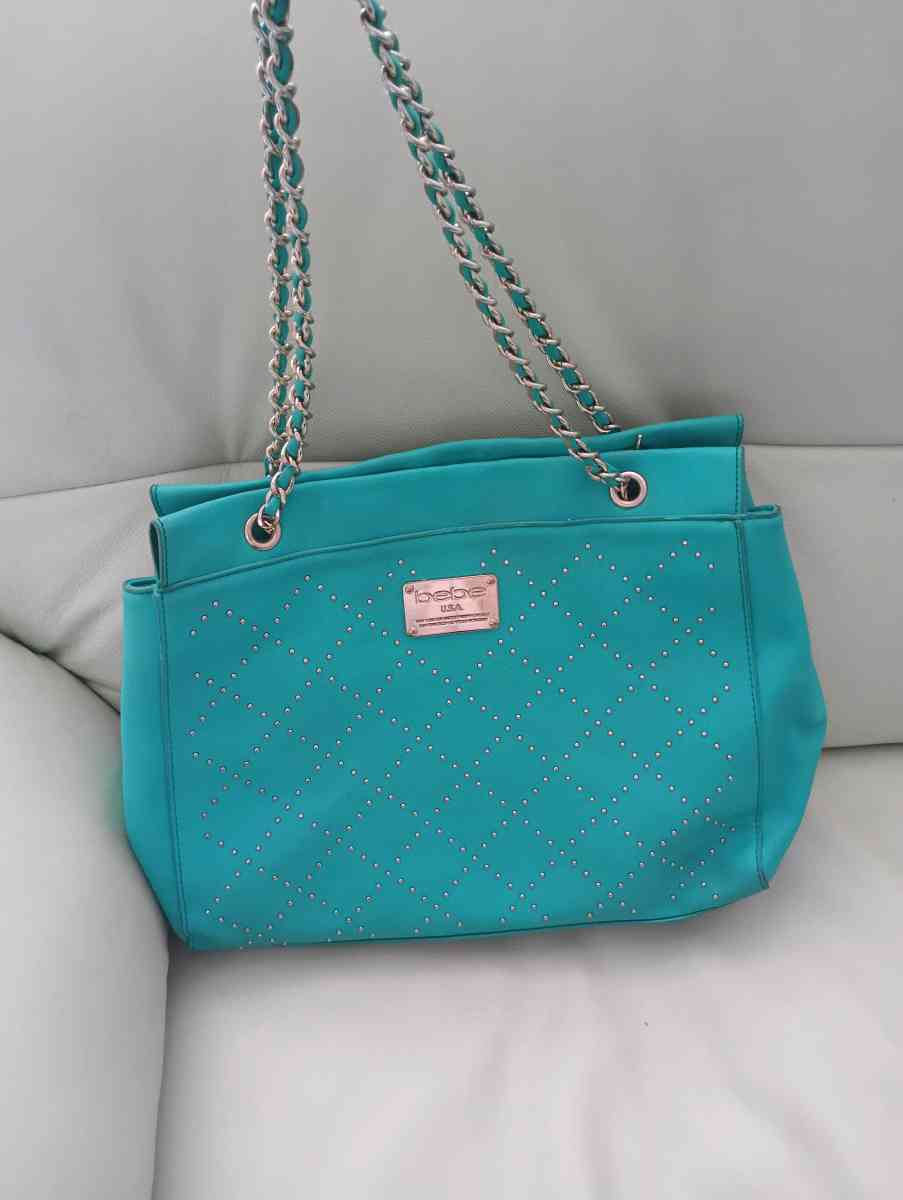 BEBE TOTE TURQUOISE BLUE