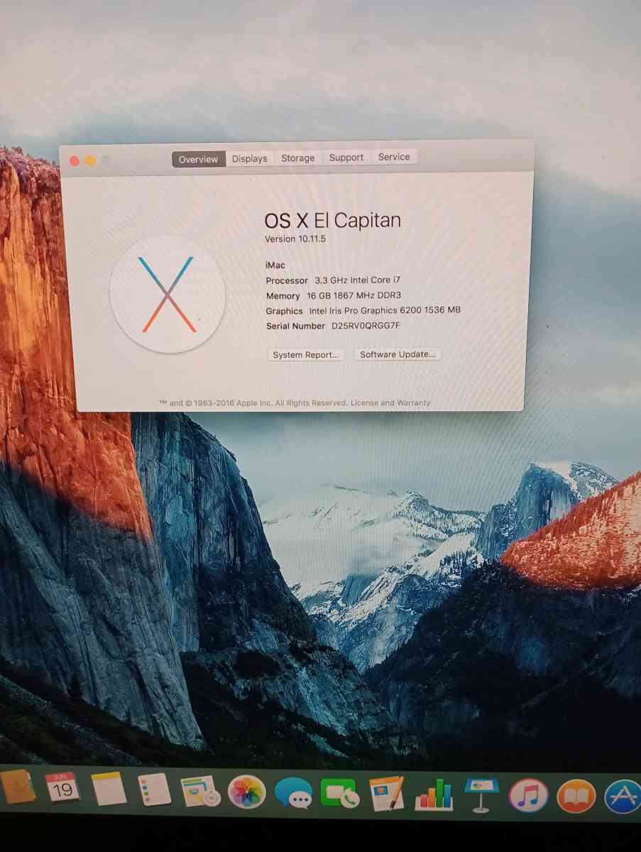 Apple IMac 2012 to 2015