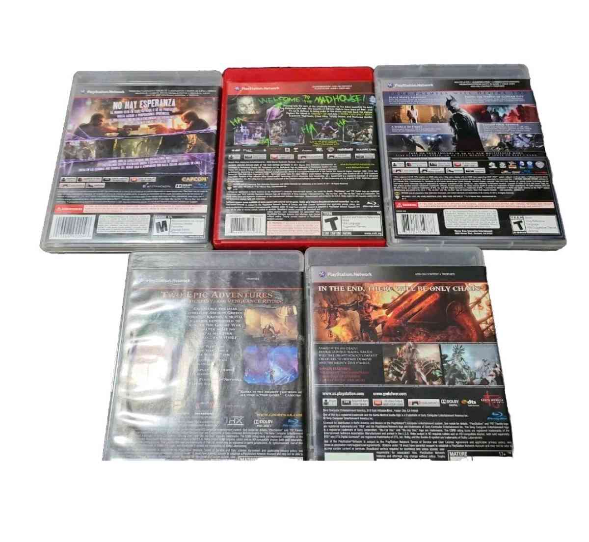 Lot of 5 Video Games PS3 different video games Nice Used Con