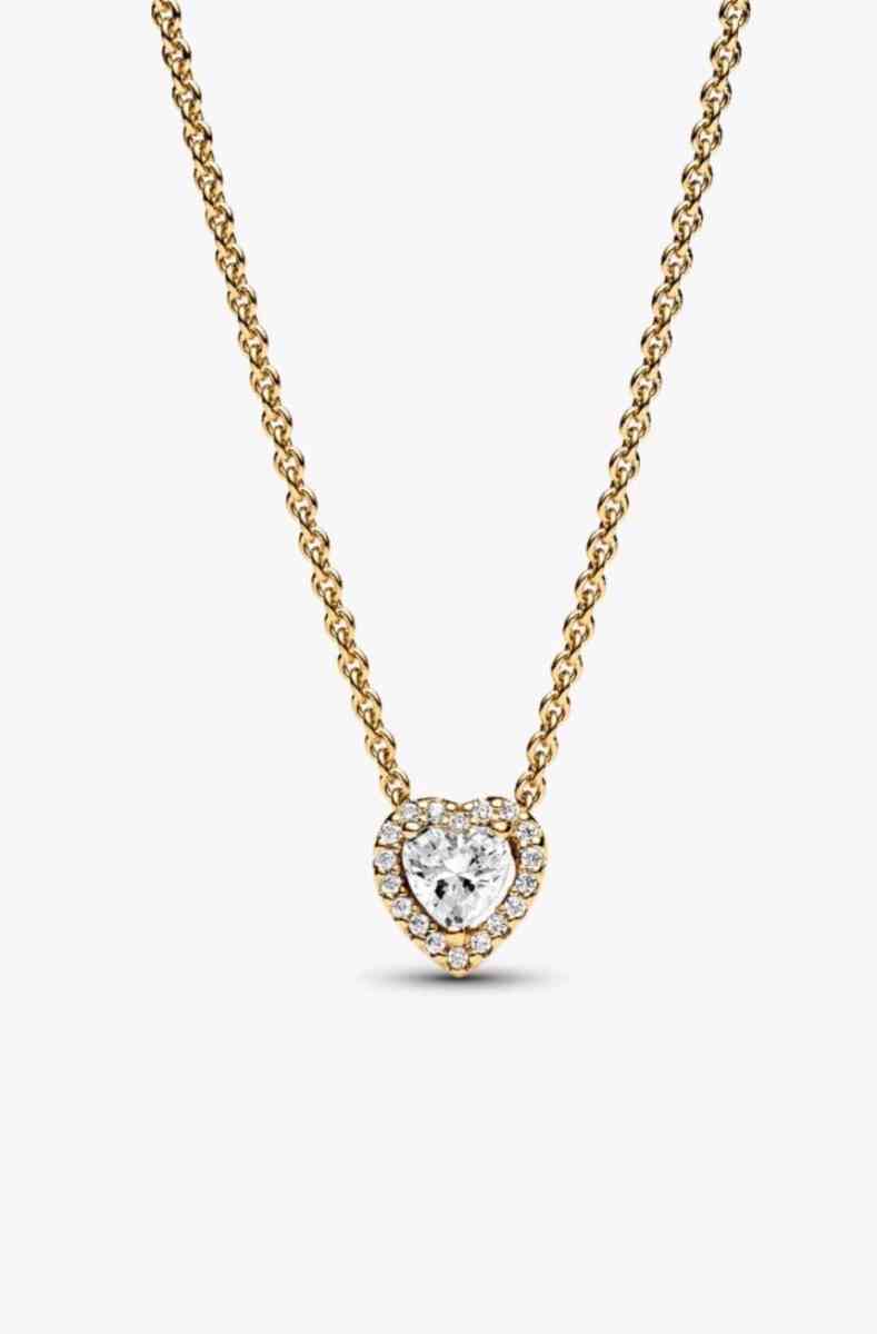 PANDORA GOLDPLATED ELEVATED HEART NECKLACE - Elysburg, Pennsylvania - FleaMarketBay