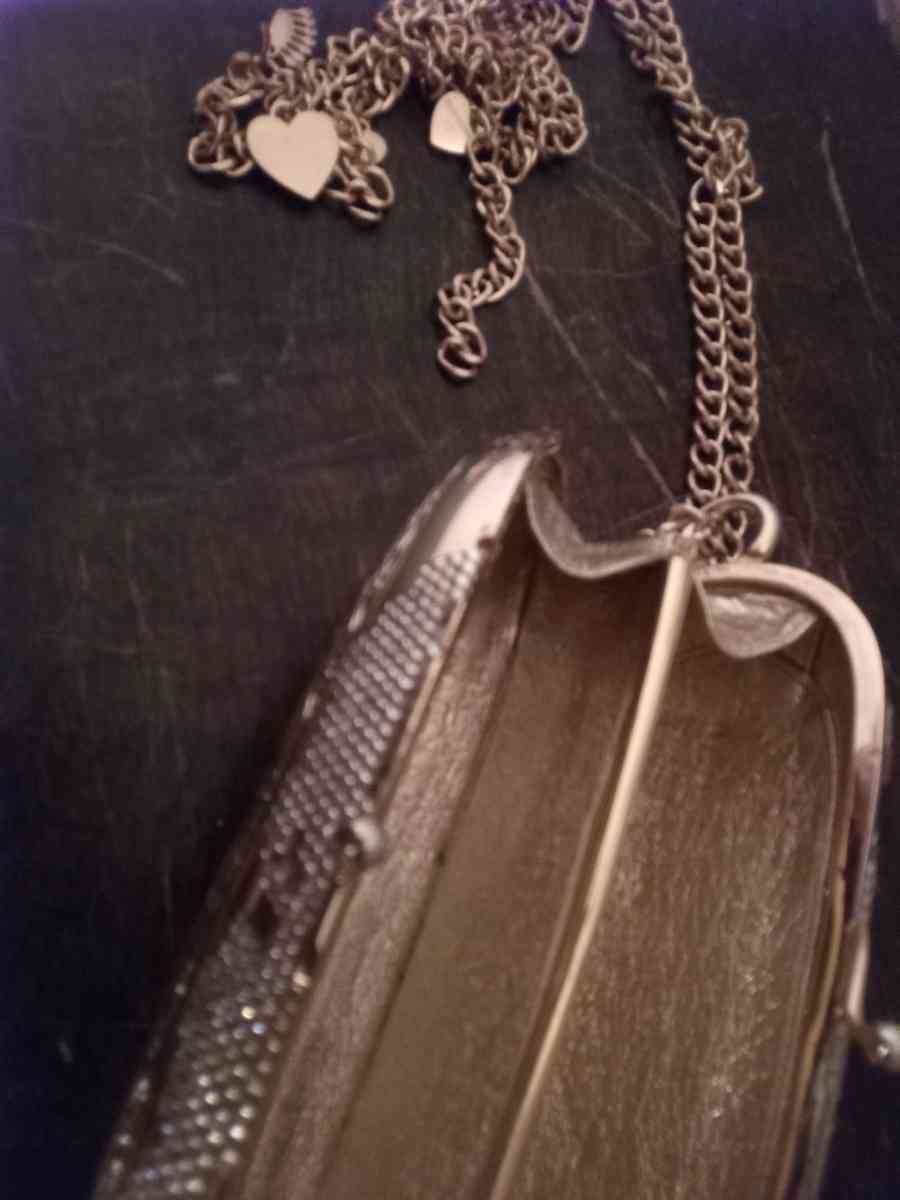 golden vintage used coin purse reading glasses case size