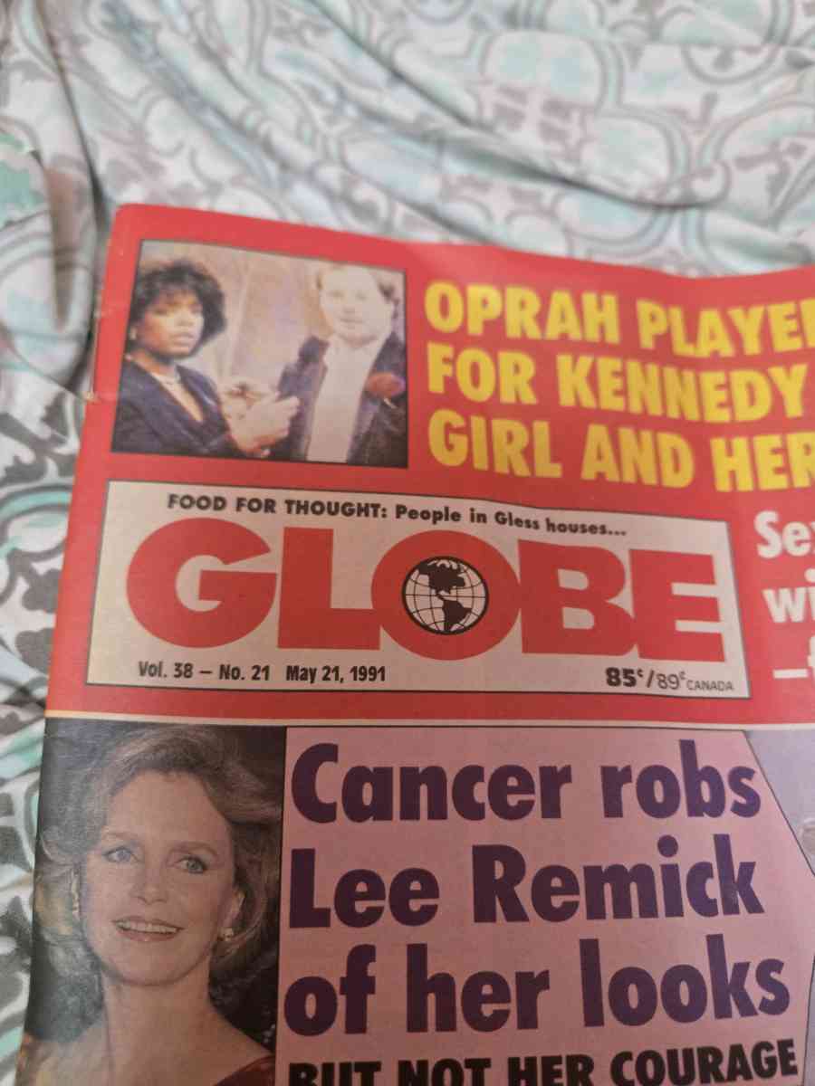 Globe Mag Lee Remick John Travolta Oprah Winfrey May 21 1991 - Crittenden, Kentucky - FleaMarketBay