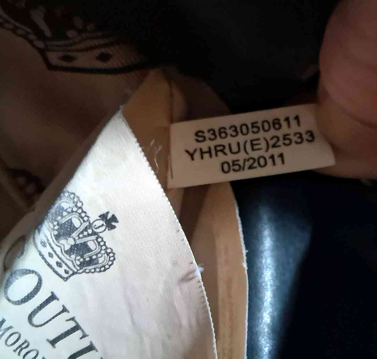 JUICY COUTURE DAYDREAMER BLACK VELOUR SCOTTIE DOG BAG