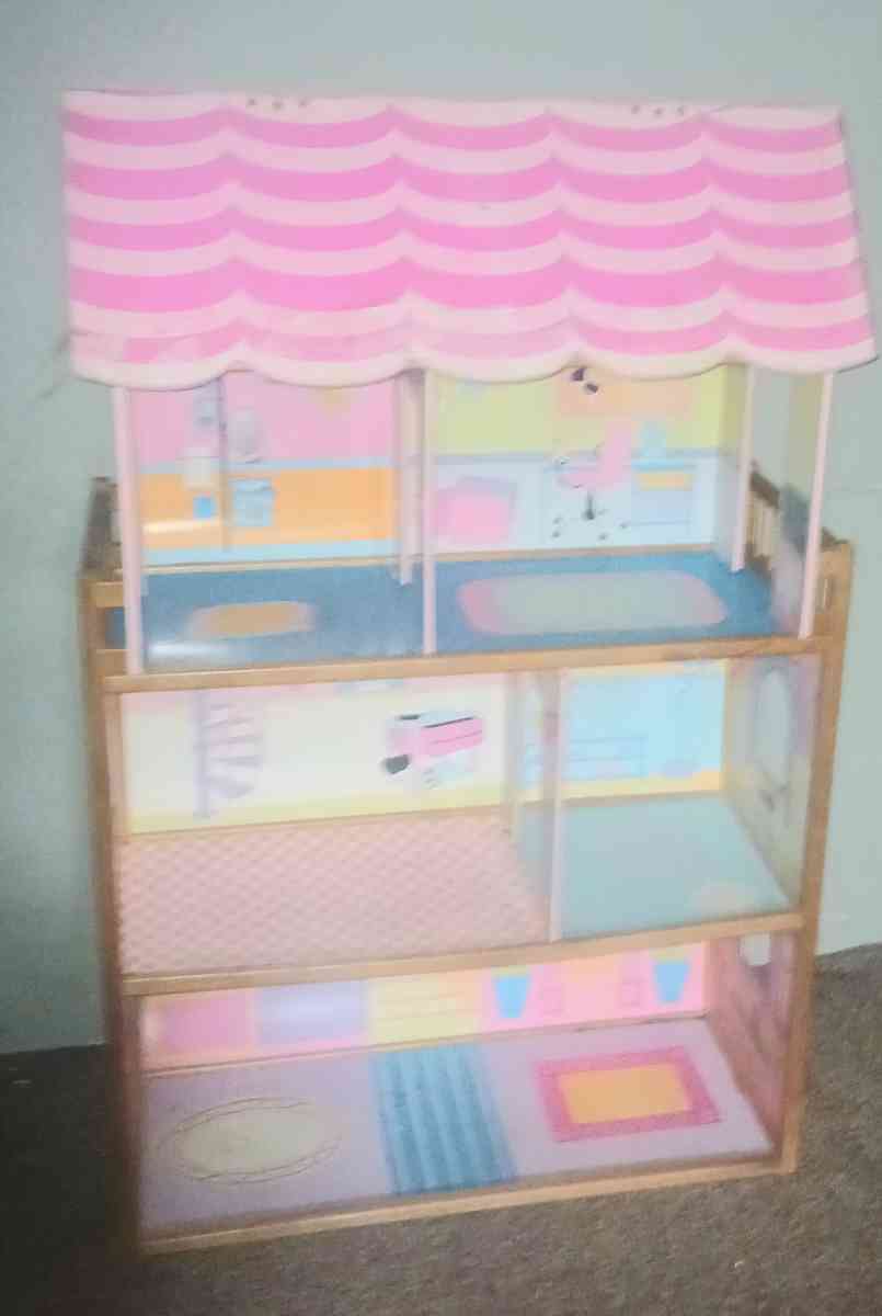 Large 5 Foot Wooden Doll House