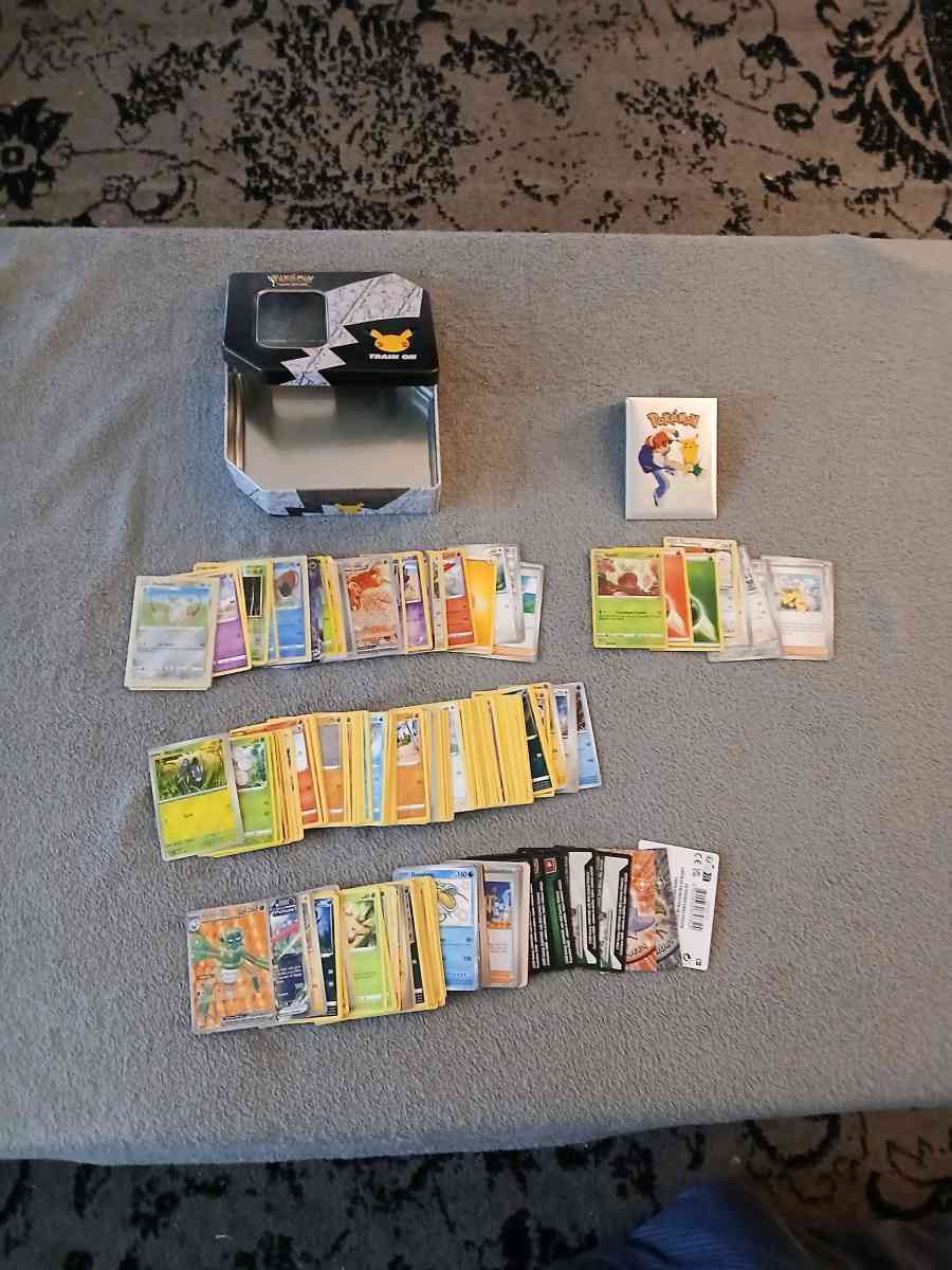 263 Pokemon Cards with Tin Box Card Holder And Magazine - North Hollywood, California - FleaMarketBay
