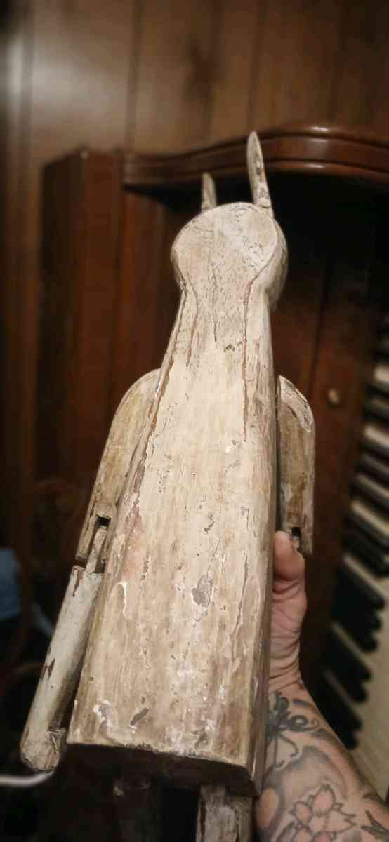 antique wooden toy bunny