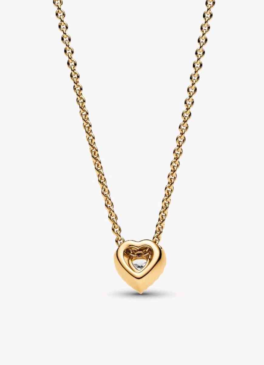 PANDORA GOLDPLATED ELEVATED HEART NECKLACE - Elysburg, Pennsylvania - FleaMarketBay