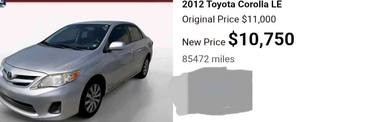 2012 Toyota Corolla LE - Las Vegas, Nevada - FleaMarketBay