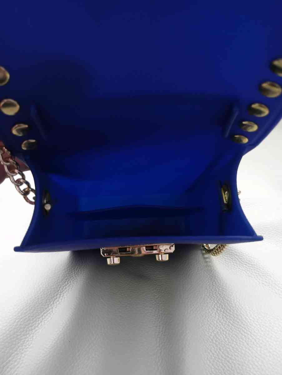 Le Mie Blue Womens Jelly Gold Stud Tone Gold Tone Chain Stra