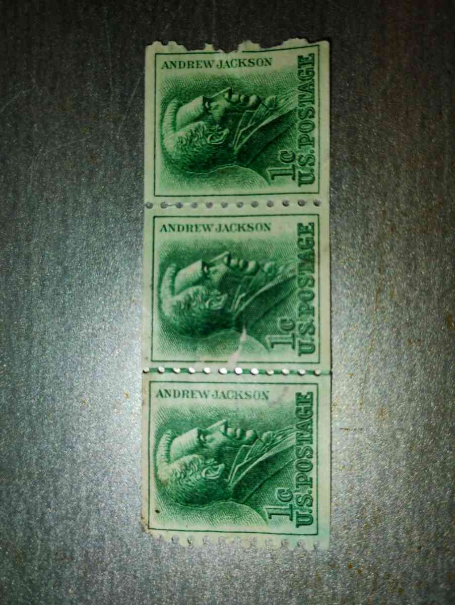 3 1963 Rare Unused Andrew Jackson 1 Cent Stamps - Irving, Texas - FleaMarketBay