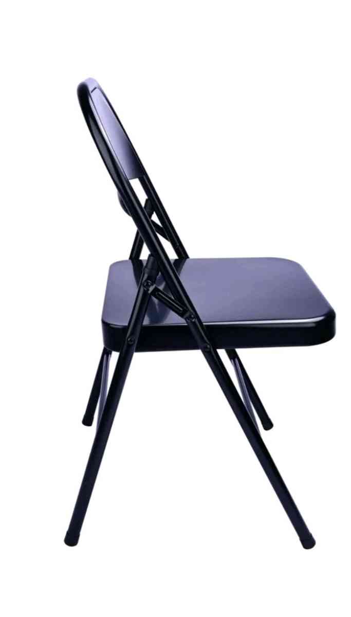 Mainstays Black Steel Folding Chair - Gulfport, Mississippi - FleaMarketBay