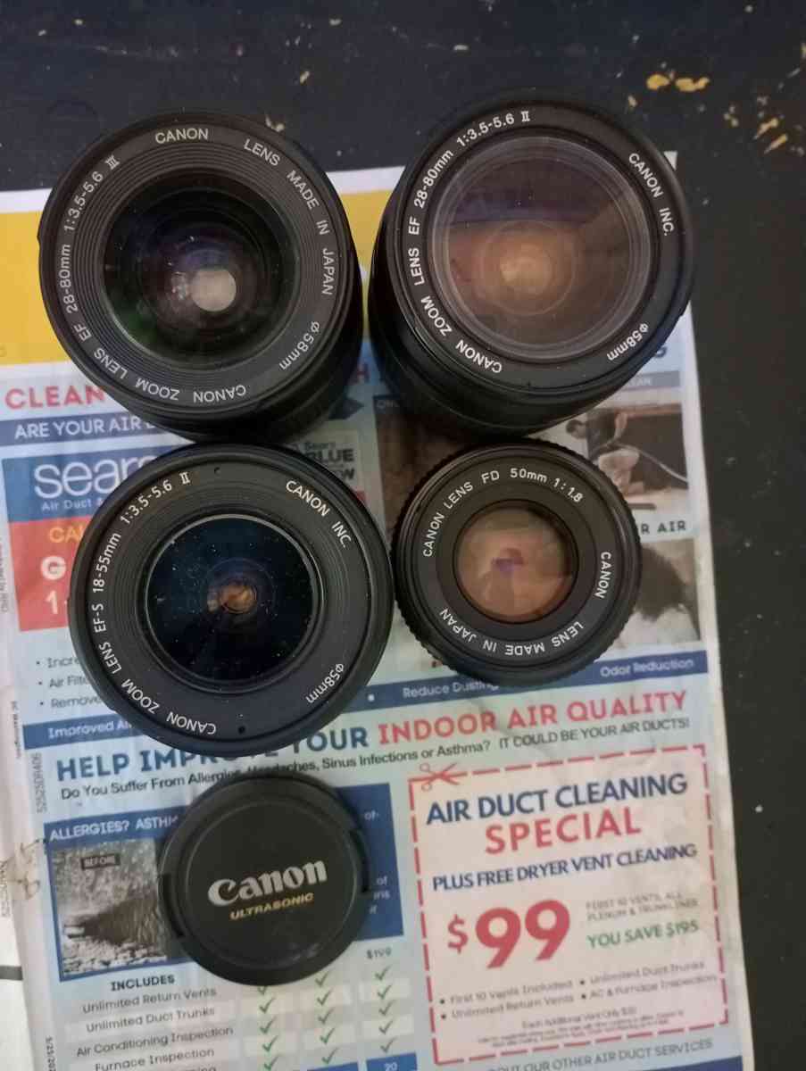 Canon DSLR Camera Lenses BUNDLE