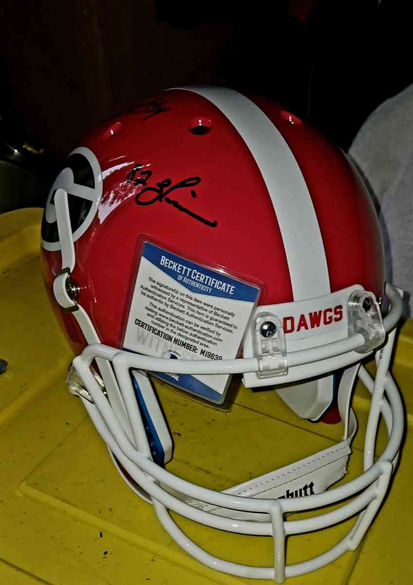 georgia bulldog signed herschel helmetwalker