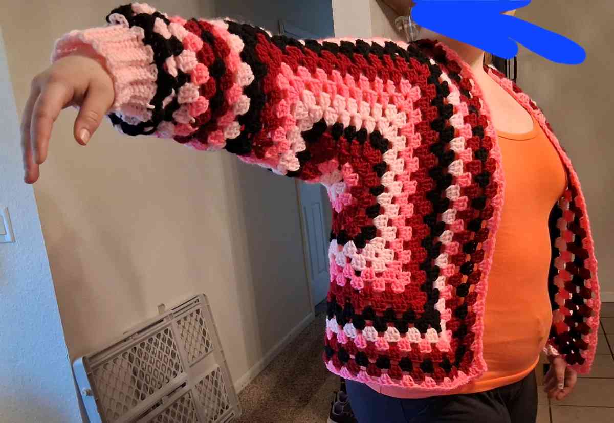 hexagon cardigan handmade