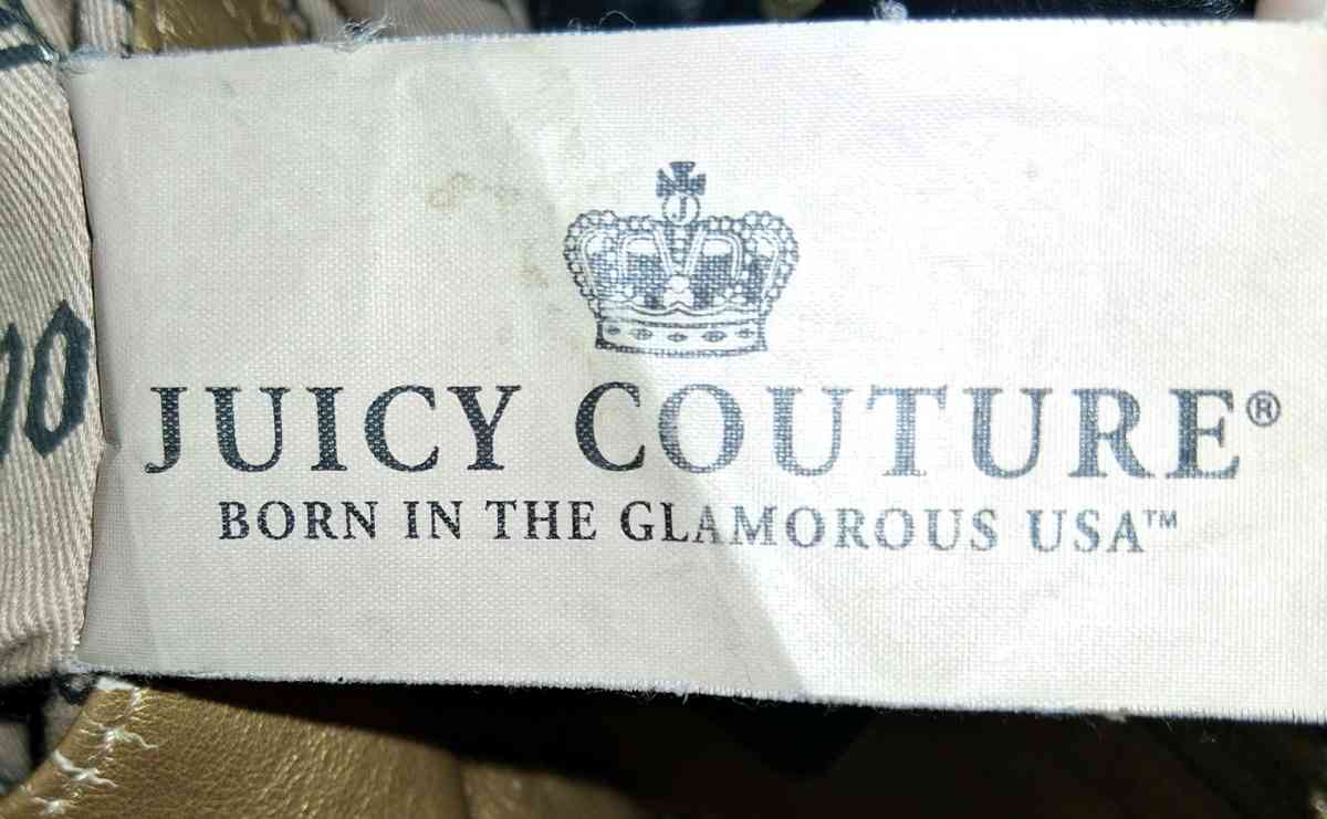 JUICY COUTURE DAYDREAMER BLACK VELOUR SCOTTIE DOG BAG