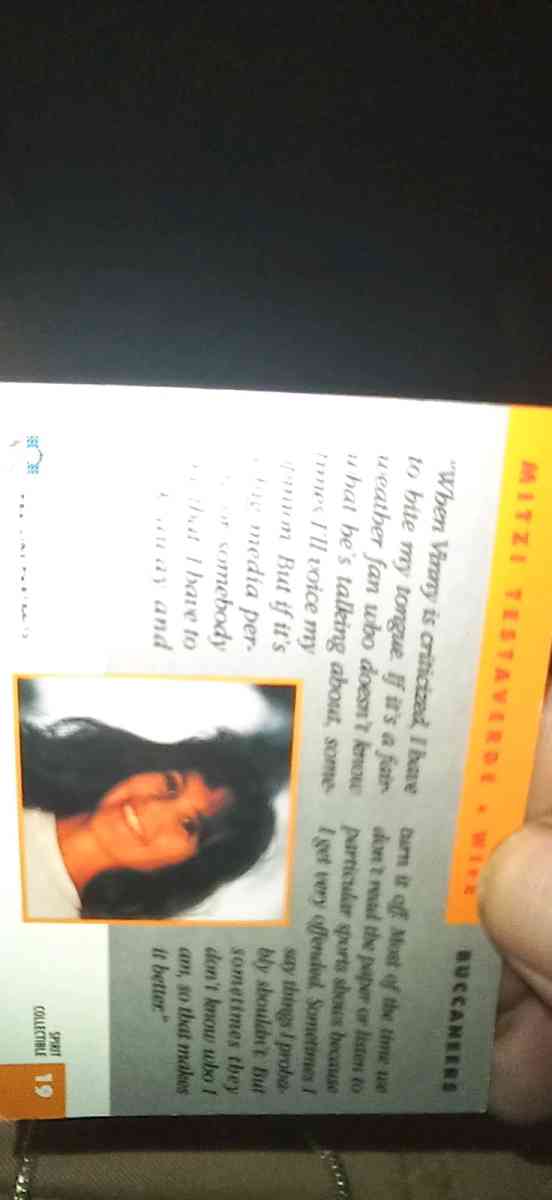 VinnyTestaverdes wifes trading card