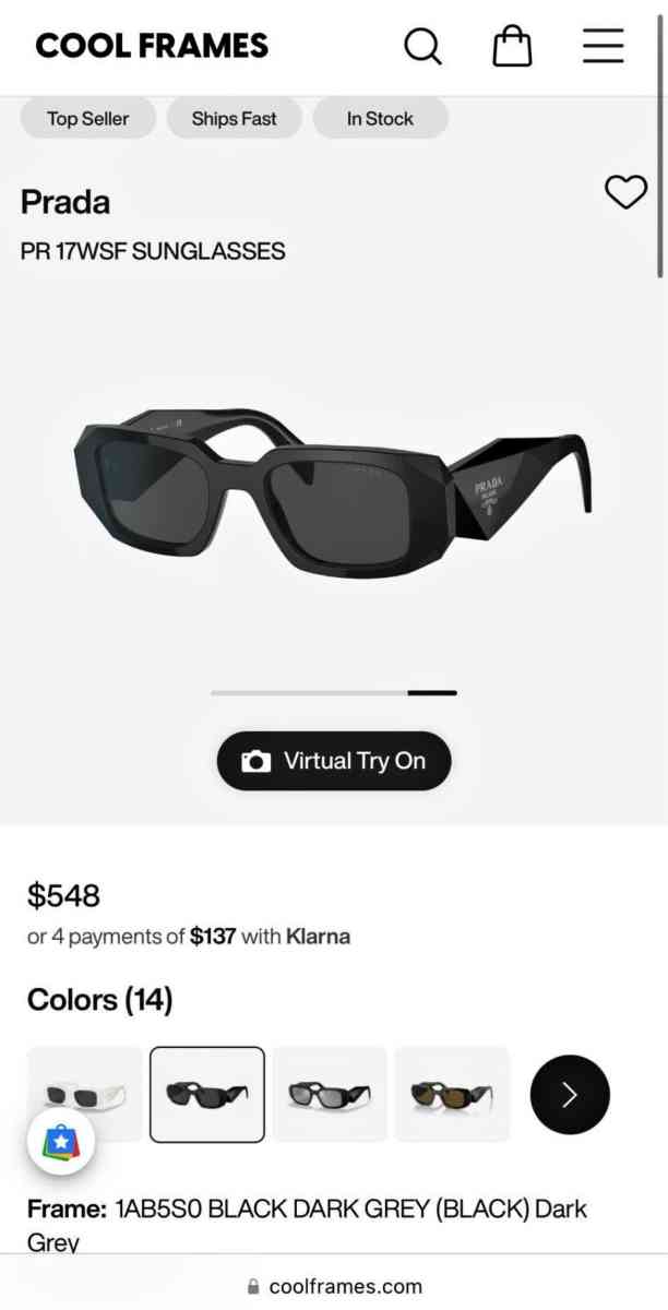 Prada Unisex Shades PR17WS